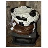 2 beanbag chairs, TV stand, DVD/VCR