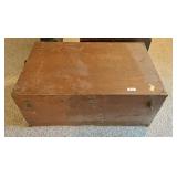 Hand made plywood box with contents