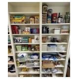 Contents of 2 sections of shelving