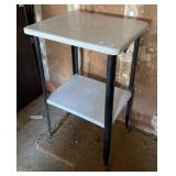 Enameled cast iron 2-tier work table