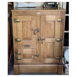 Antique oak White Clad icebox