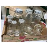 Flat with antique storage jars