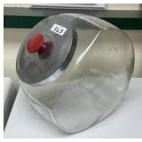 Glass candy store jar with lid 10"