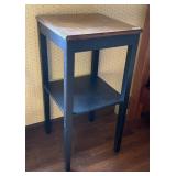 15" square wood side table 30" tall