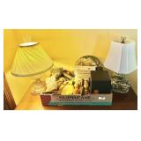 Flat with smalls, converted oil lamp, resin lamp