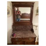Marble top Victorian dresser