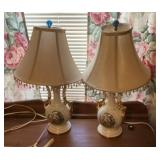 Pair of 24" ceramic table lamps