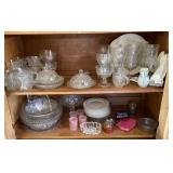 Assortment of clear glass, etc.