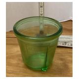 Green Depression uranium glass mixer bottom