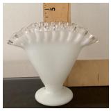 Fenton Silvercrest fan vase
