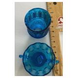 Blue glass fairy lamp