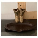 Cowboy boots ashtray matchstick holder
