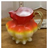 Kanawha amberina cased glass creamer
