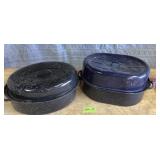2 graniteware roasters