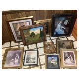 Assorted framed wall art