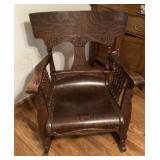 Antique oak rocking chair
