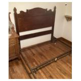 Full size bed and rails