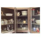 Contents of upper cabinets