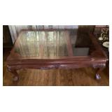 Glass top coffee table