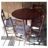36" drop leaf table and 4 chairs