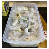 15 small lady head vases -3"-4" tall