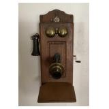 Oak wall phone