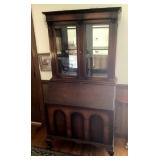 Drop front secretary hutch