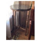 Side table with added marble top