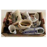 Flat of collectible shoes and boots