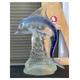 Art glass dolphin