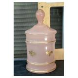 Opaline glass vanity jar