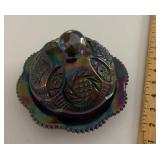 Carnival glass butter dome
