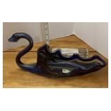 Lazy L Bar Ranch glass swan planter