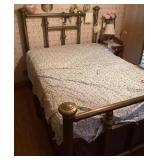 Antique full size brass bed