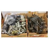 2 flats of model RR track and accessories