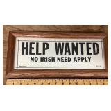 Reproduction Help Wanted sign