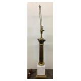 Vintage marble and brass table lamp