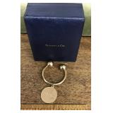 Tiffany and Co. 14k gold key chain