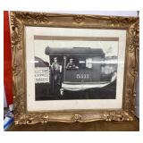 Locomotive photo in ornate frame 30" x 26ï¿½