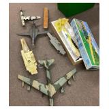 Lot of model airplanes parts