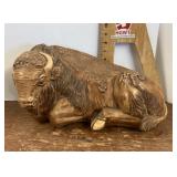 Ceramic bison figure