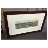 Framed fox hunt print