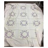 Hand made cross stitch quilt