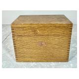 Vintage Weis oak office file box