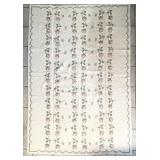 60x88 cross stitch rosebud quilt (see Lot #470)