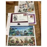 Unused 1980s commemorative US stamps