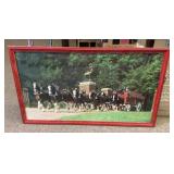 Framed Clydesdales photo print 18x31