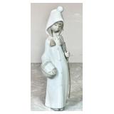 8" Lladro "Shepherd Girl with Basket" figure