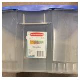 Rubbermaid clear tote with lid 59 qt