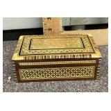 Inlaid wooden box